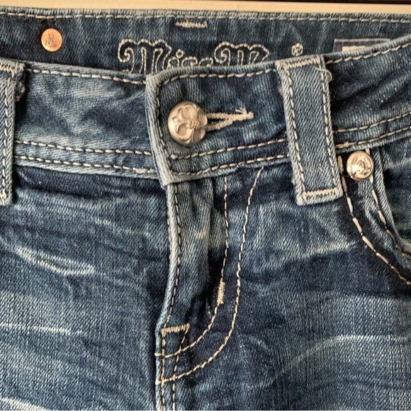 Miss Me Embellished Sequin /Rhinestone Easy Boot Cut Low Rise Jeans 26 - Picture 10 of 13